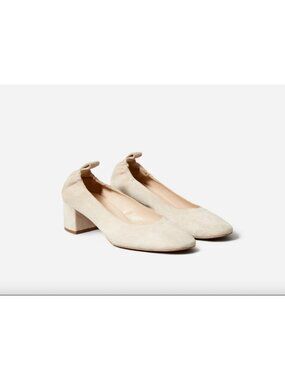 Everlane Women's Taupe Suede The Italian Leather Day Heel Sz 7.5
